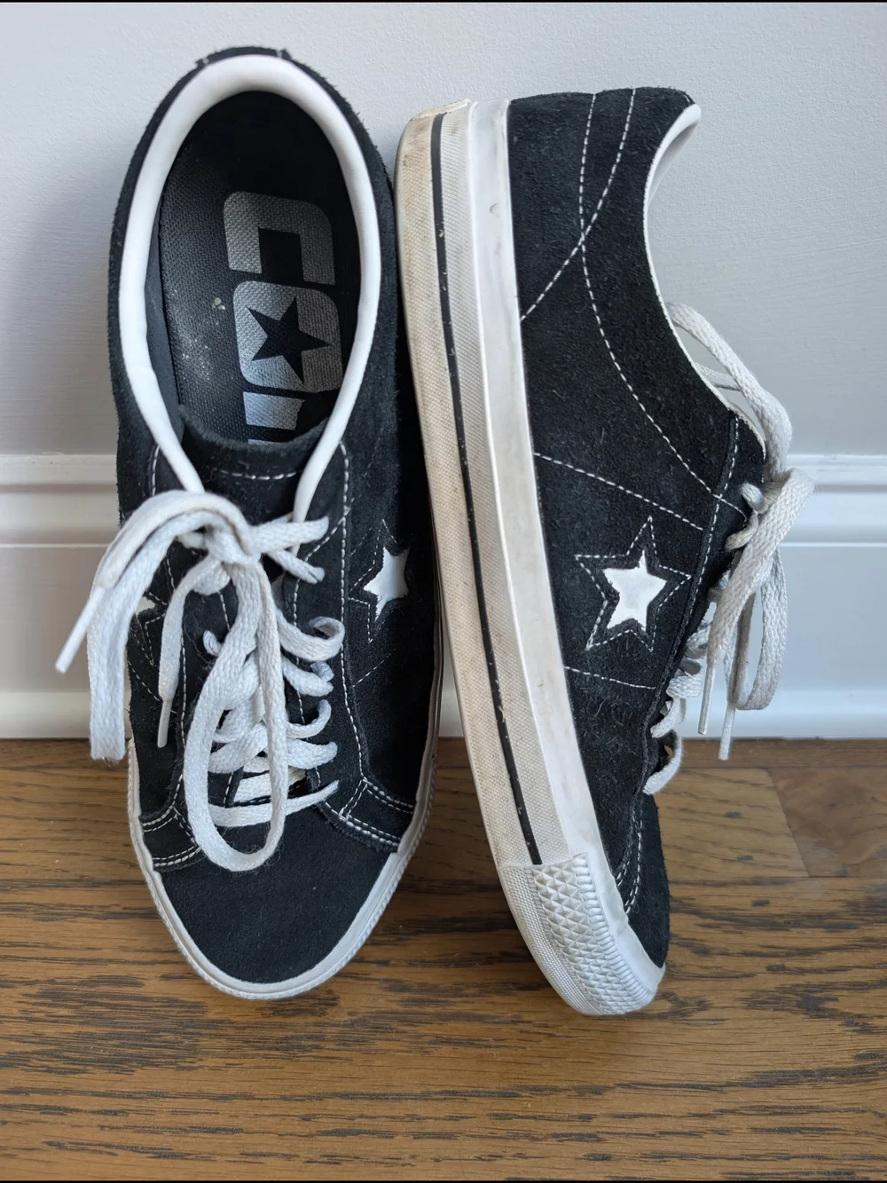Converse One Star Pro Ox Skate Shoes Suede Black White Men 10 Women 11.5 159579C - Picture 2 of 13